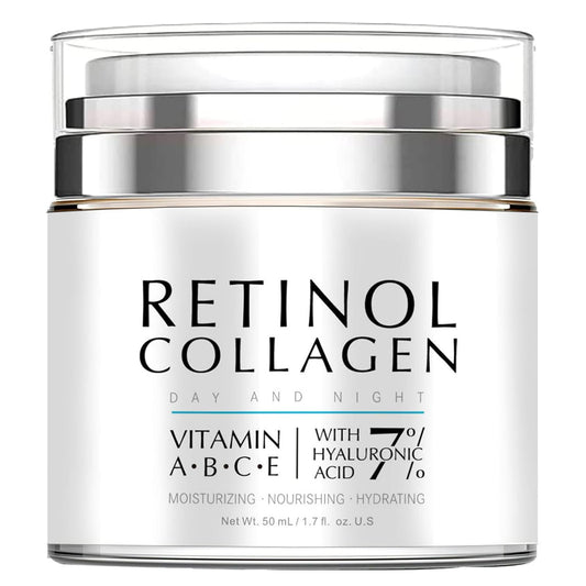 Night Cream Face Moisturizer with Retinol, Collagen, Niacinamide 10%, anti Wrinkle Face Cream, Made in USA, Retinol Cream for Face, anti Aging Face Cream, Face Moisturizer for Women, 1.7Oz